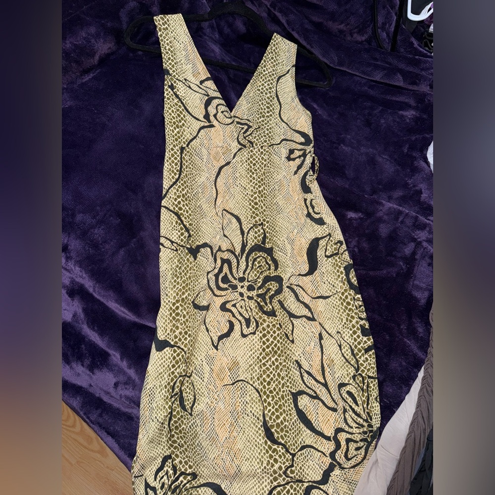 Elegant Floral Print Sleeveless Dress